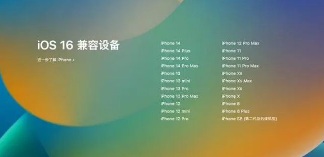 石屏苹果手机维修分享iOS16.1.1支持哪些设备 
